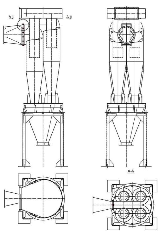 чертеж циклона У21-ББЦ в Старом Осколе